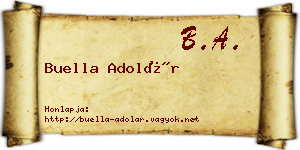 Buella Adolár névjegykártya